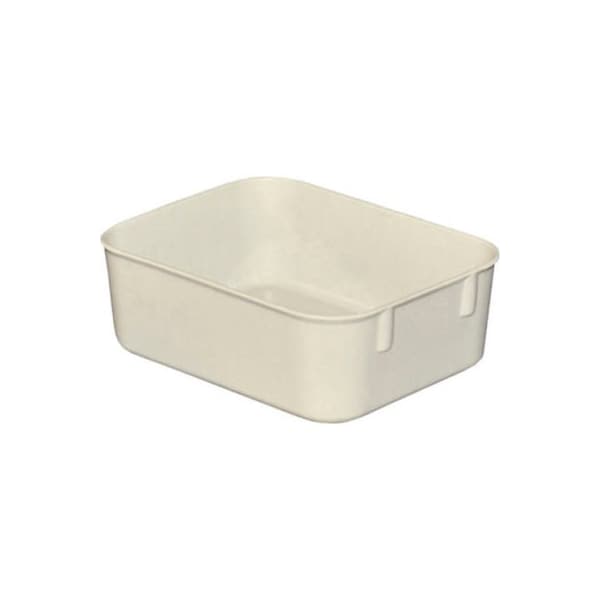 Mfg Tray Nestable Storage Tote, 6-1/8 in L x 4-7/8 in W x 2-1/8 in H, White, Fiberglass 9211085269 - main